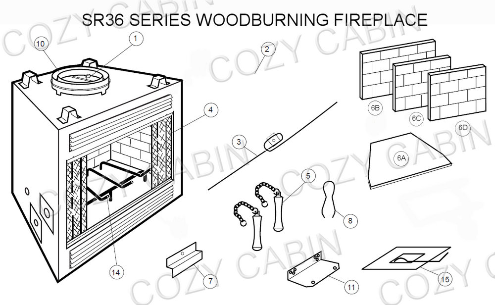 Majestic SR36 Series Woodburing Fireplace (SR36) #SR36